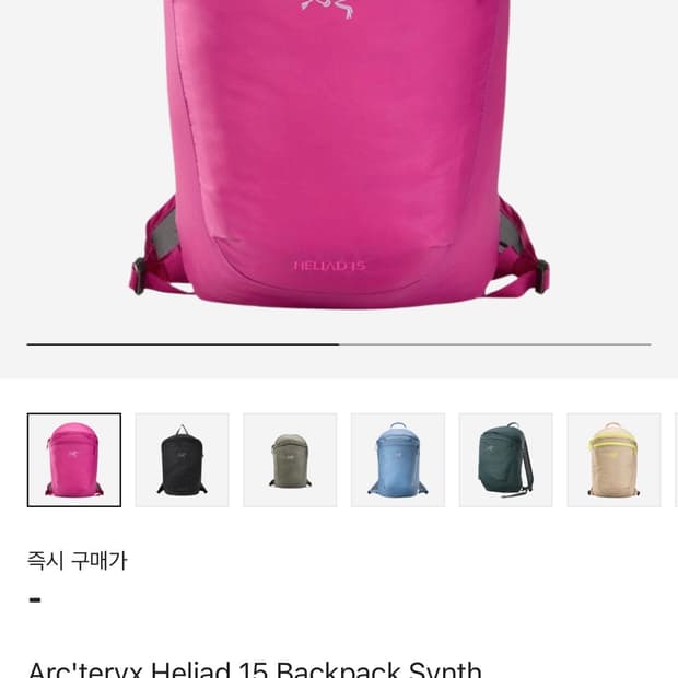 아크테릭스 헬리아드 15 백팩 신스