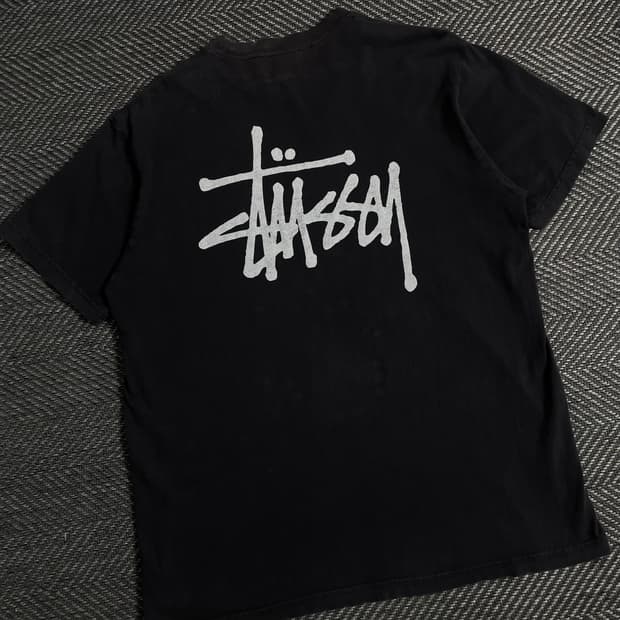 스투시 베이직 빅로고 박시핏 블랙 티셔츠y 3486