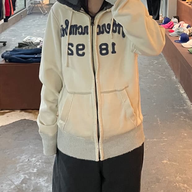 아베크롬비 빈티지 로고 후드집업 H2044