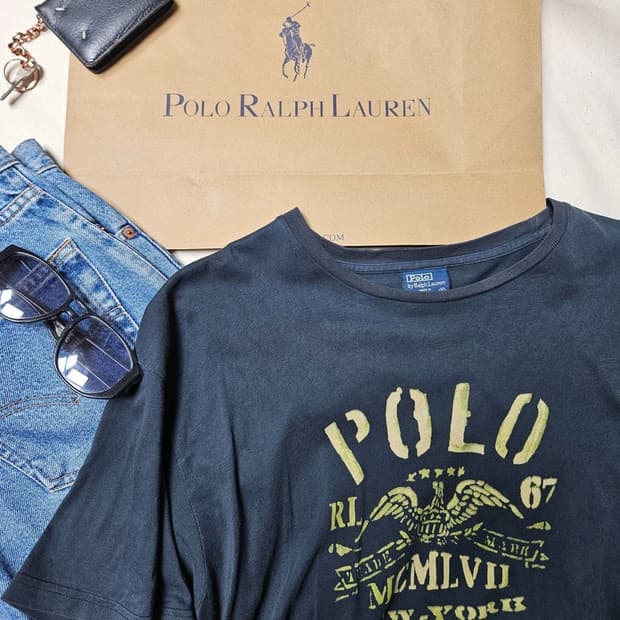 00S 폴로 랄프로렌 컴뱃 반팔티 M