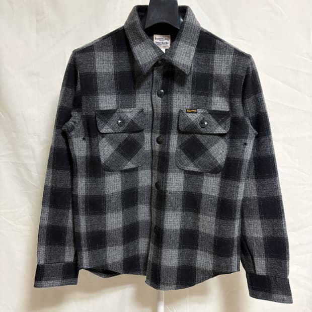 페로우즈 울 체크 셔츠 자켓 / 그레이, 36