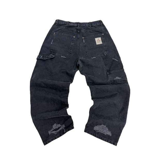 1 아오이로 TRSC 빈티지 VTG 더블니 팬츠 올드 네이비