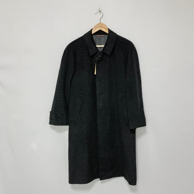 일본 빈티지 캐시미어 100% 롱코트 차콜 남녀공용