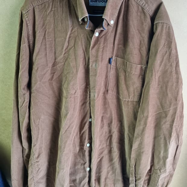 바버 남성 코듀로이 셔츠 