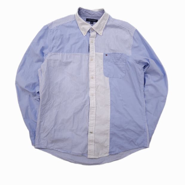 [L/G] 타미힐피거 옥스퍼드 스트라이프 믹스 버튼다운 셔츠
