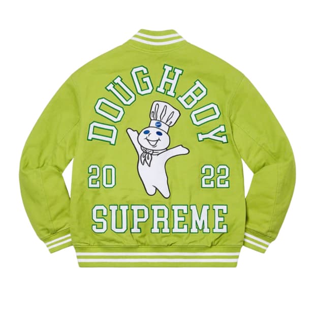 슈프림 미첼 & 네스 도우보이 트윌 바시티 자켓 그린 - 22FW