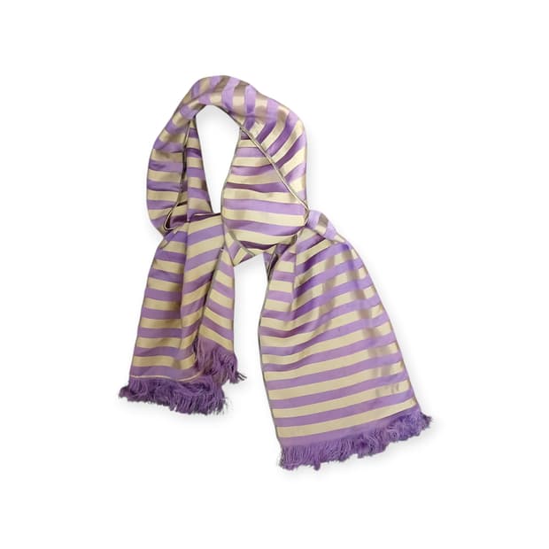 스트라이프 실크스카프 