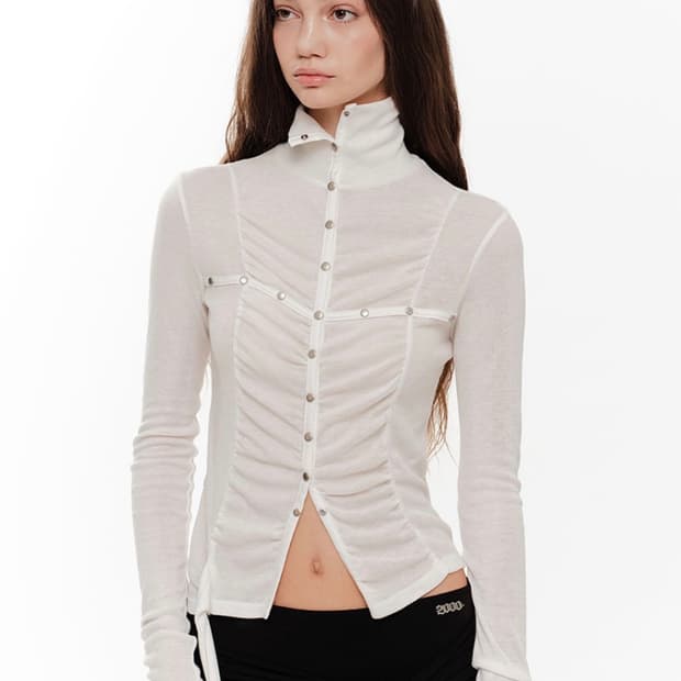 lena shirring high neck top (2)