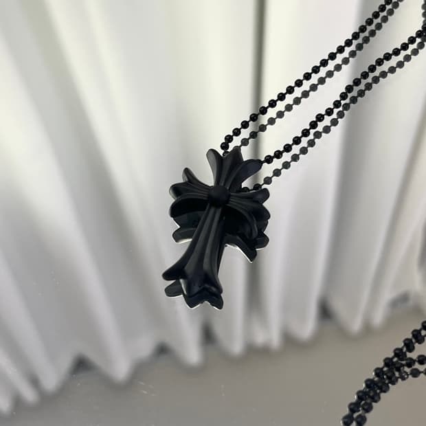 크롬하츠 실리콘 목걸이 블랙 