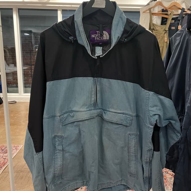 노스페이스 퍼플라벨 20SS 인디고 마운틴 풀오버 아노락 L
