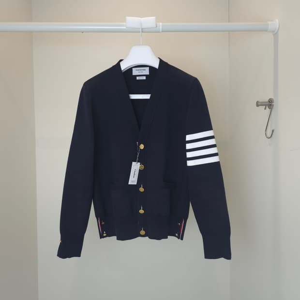 [중고/정품] 톰브라운 밀라노 스티치 가디건 네이비