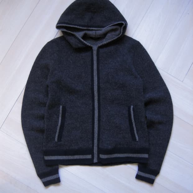 [COMME CA BOYS] 100% wool knit hoodie