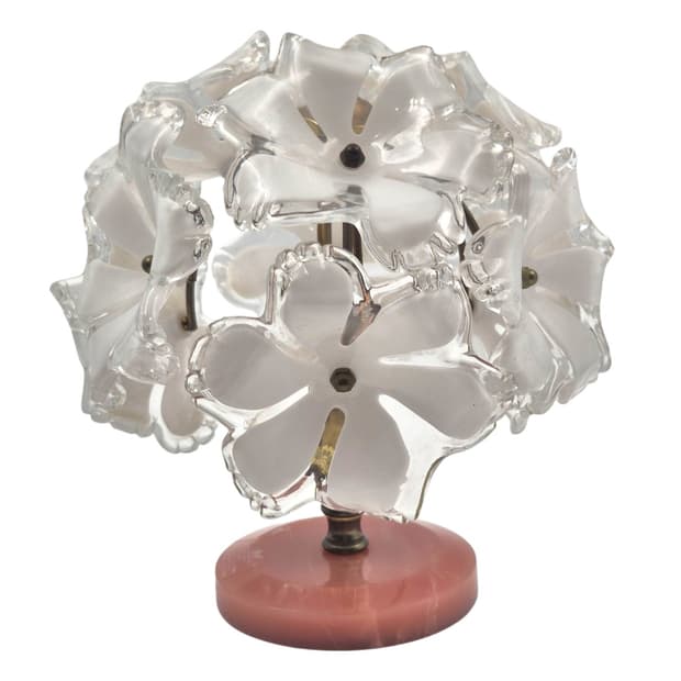 키시마 레트로 핑크 마블 부케 꽃잎 램프