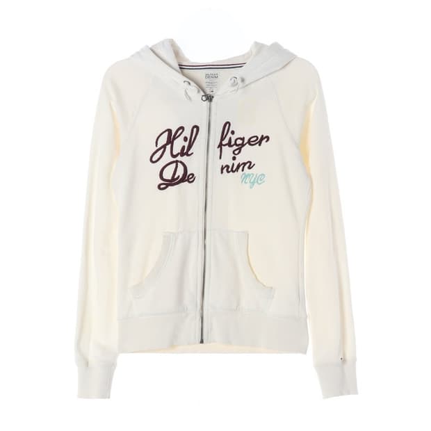 타미힐피거 데님 로고 자수 후드집업 M