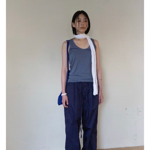 pkby relaxed cotton string pants /얼바닉