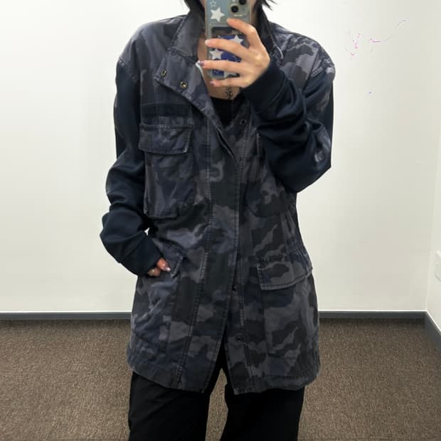 Nike 나이키 NSW 네이비 카모 자켓