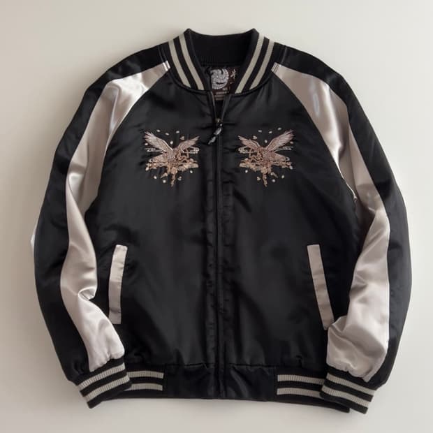 오리지널 일본 자수 스카잔 자켓 LL