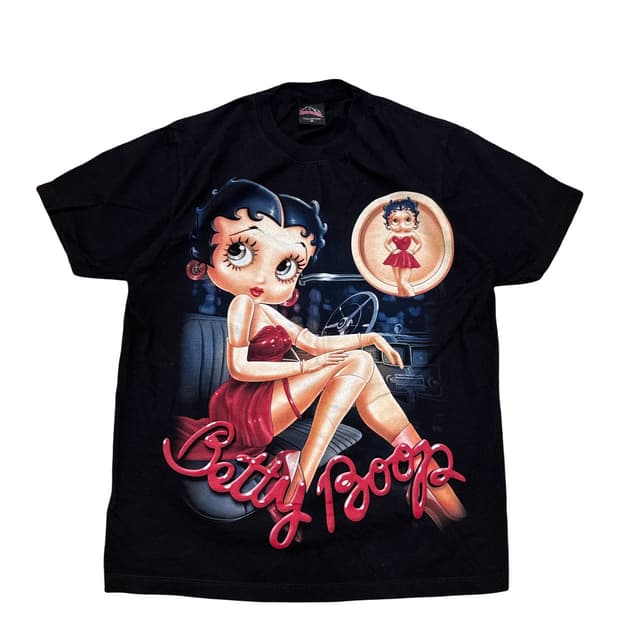 빈티지 y2k 베티붑 블랙 반팔티