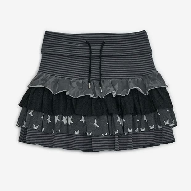 캉캉 레이어드 스커트 (차콜)