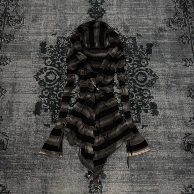 Kmrii stripe drape cardigan