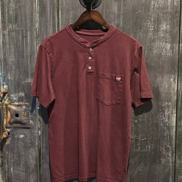Wrangler 버튼 헨리넥 빈티지 티셔츠
