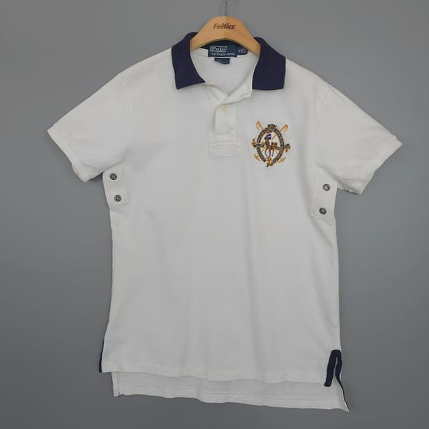 폴로 랄프로렌 Polo 엠블럼 자수 카라 반팔티셔츠 M