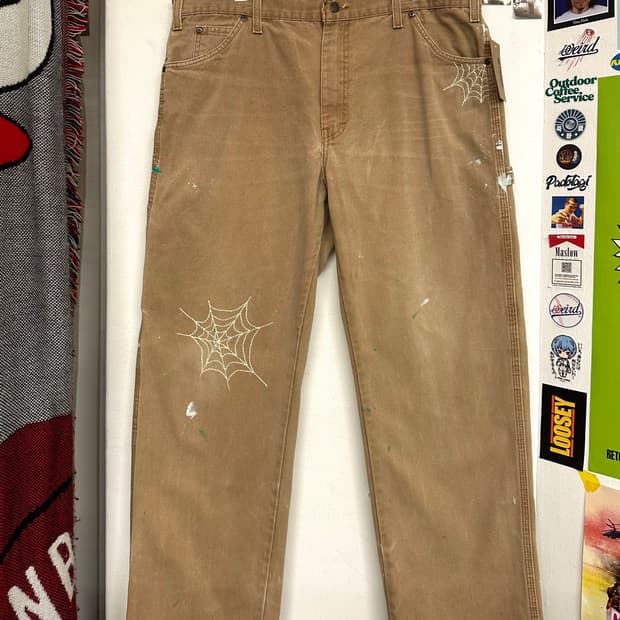 디키즈 캔버스 워크팬츠 ‘거미줄 커스텀’