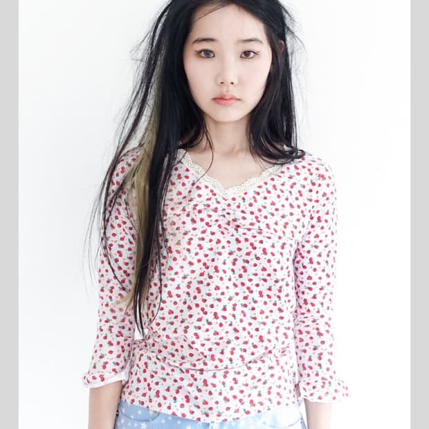 샵페어리 스트로베리 레이스티 화이트