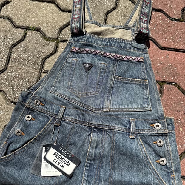 빈티지 2000s 게스 진 데님 오버롤  (새상품/DEADSTOCK)