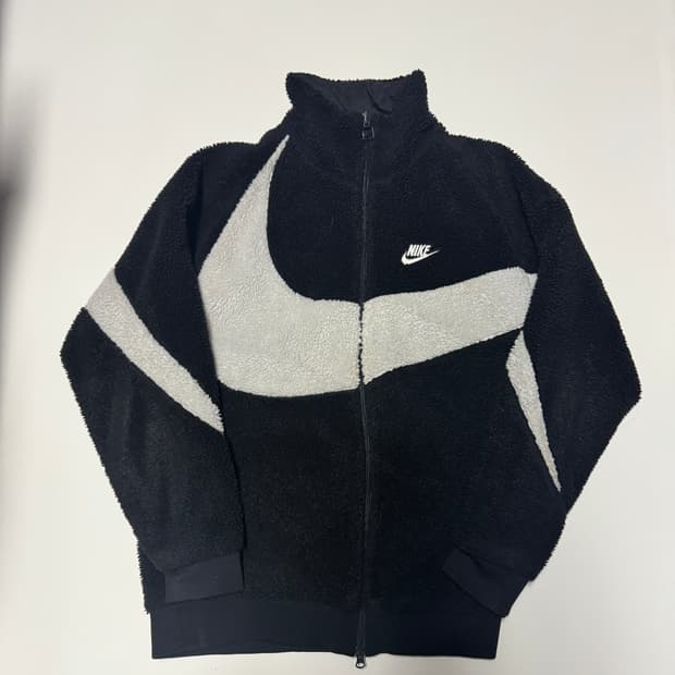 나이키 빅 스우시 리버시블 바람막이 플리스 자켓 M