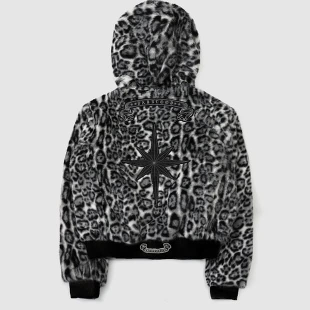 배드블러드 리버시블 레오파드 퍼 후드집업