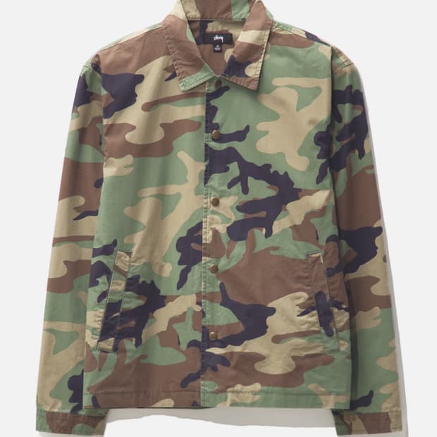 스투시 카모 코치 셔츠 L