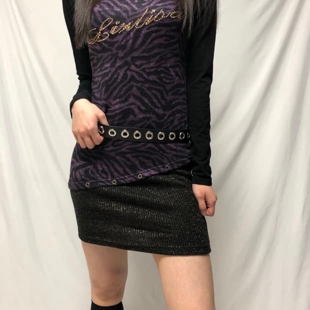 빈티지 펑크 퍼플 원피스