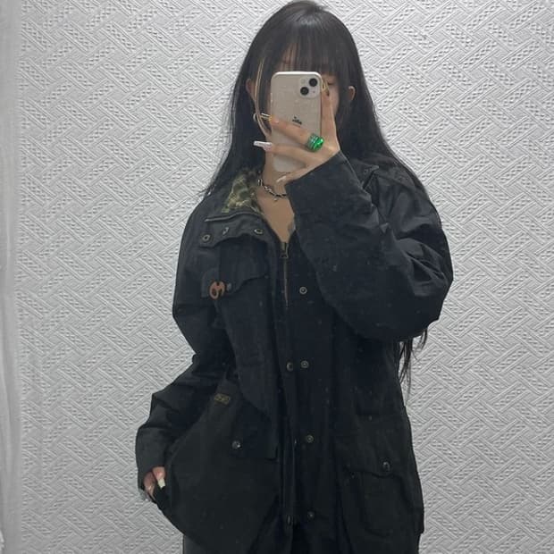 폴로 랄프로렌 빈티지 타탄체크 마운틴 트러커 야상 자켓 L C08006