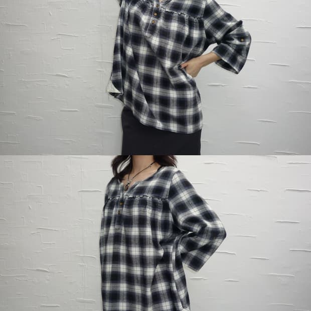 Vintage check blouse