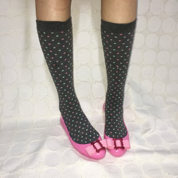 비비안 웨스트우드 X 멜리사 핑크 리본 플랫슈즈