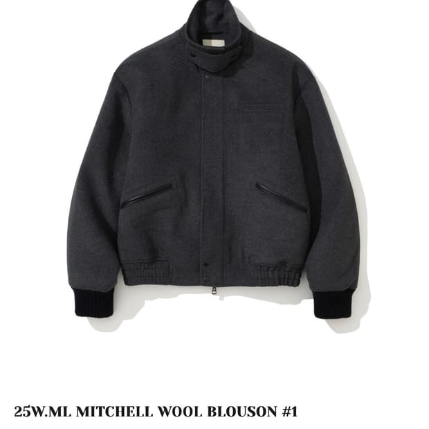 시도 25fw 울 블루종 차콜 1사이즈