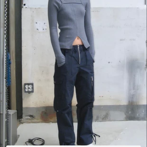 타입서비스 백슬릿 레이어드탑 (네이비)