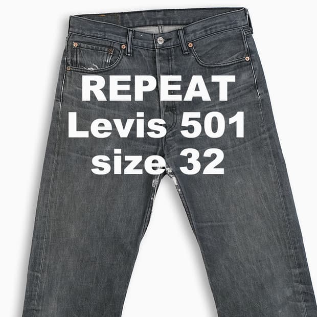 빈티지 리바이스 501xx 흑청 32 인치 LV50133478
