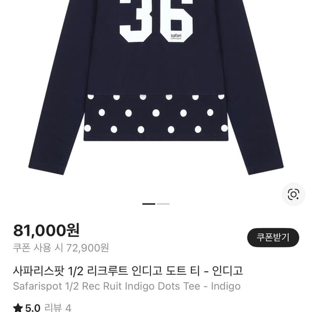 사파리 스팟 인디고 도트티