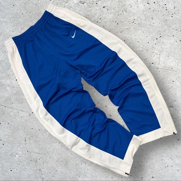 [L] 10s 나이키 와이드 파란색 트랙 팬츠 바지 B359