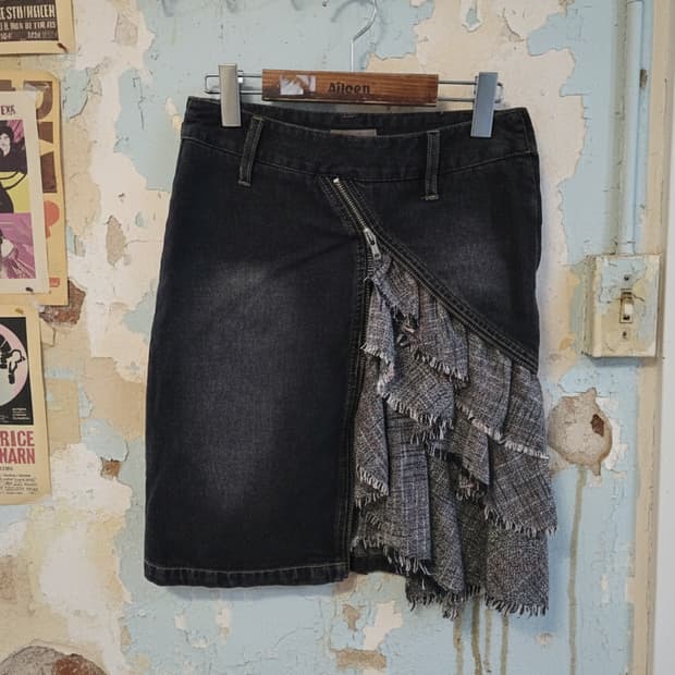 BIEMME COLLEZIONE 데님 미니스커트 블랙 S