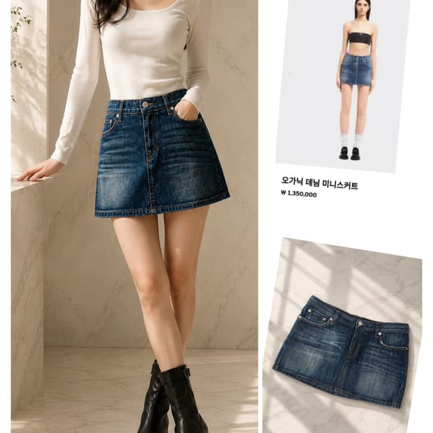 PRADA / 프라다 오가닉 데님 미니스커트 (29~30)