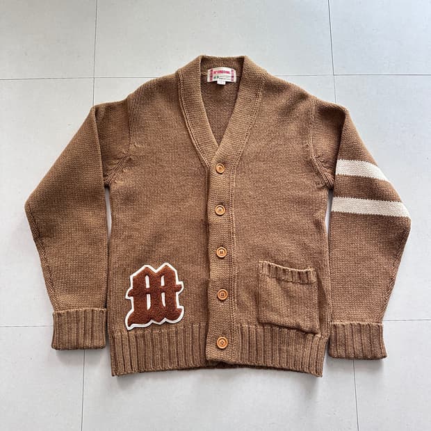 맥그리거 빈티지 레터맨 가디건 L (브라운)