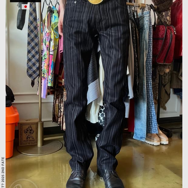 BURBERRY BLACK LABEL Black Stripe Pants