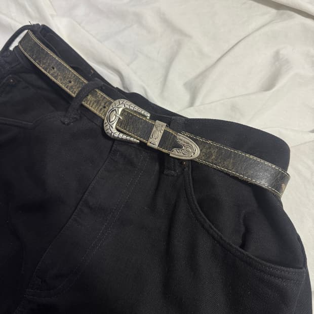 빈티지 웨스턴 레더 벨트