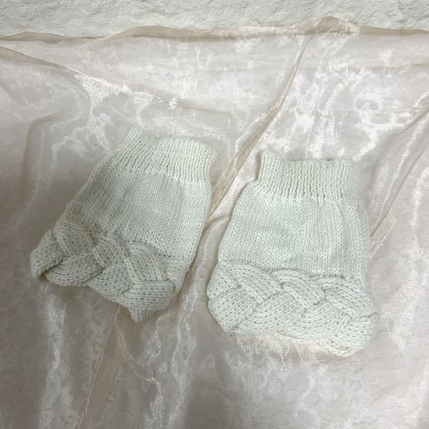 빈티지 꽈배기 니트 발토시  레그워머