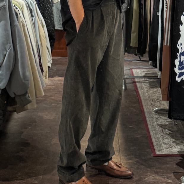 브룩스브라더스 투턱 코듀로이팬츠 브라운 34