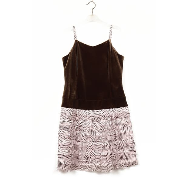 BOND POINT 벨벳원피스(M)  도트원피스 슬립원피스 90'sY2K