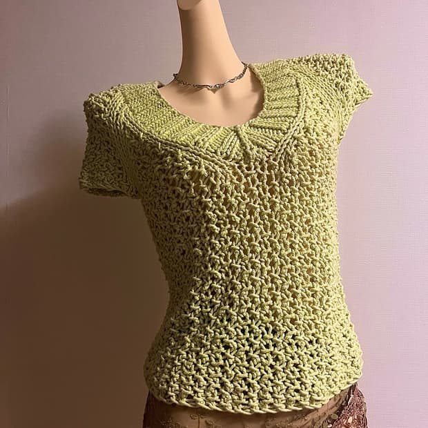  Neon green knit 
